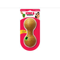 Produktbild von KONG Bamboo Feeder Dumbbell Slow Feeder aus Bambus Medium Braun