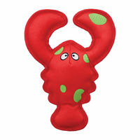 Produktbild von KONG Belly Flops Lobster Hundespielzeug aus Plüsch in Rot 27cm