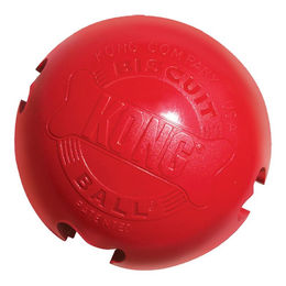 KONG Biscuit Ball Hundespielzeug aus Naturkautschuk Rot - 1 Stk. – Bild 1 von 2