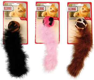 KONG Cat Active Wild Tails Plüsch Federspielzeug für Katzen in verschiedenen Farben – Bild 1 von 7