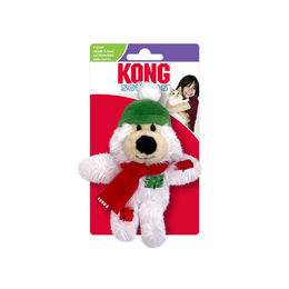 Produktbild von KONG Cat Holiday Softies Bear Plüschspielzeug für Katzen Weiß