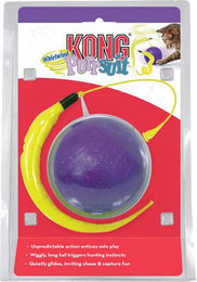 KONG Cat Purrsuit Whirlwind Spielball für Katzen aus Kunststoff in Gelb und Lila – Bild 1 von 5