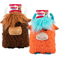 Produktbild von KONG Comfort Jumbo Highland Cow XL Plüschspielzeug für Hunde mit Quietscher und Knistermaterial
