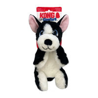Produktbild von KONG Comfort Pups Boss Plüschspielzeug für Hunde in Schwarz-Weiß