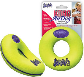 Kong Company Air Squeaker Donut Hundespielzeug aus Plüsch Größe L Gelb - 1 Stk. – Bild 1 von 4