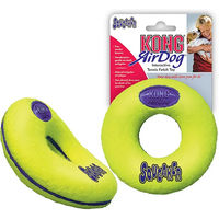 Produktbild von Kong Company Air Squeaker Donut Hundespielzeug aus Plüsch Größe L Gelb - 1 Stk.