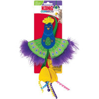 Produktbild von KONG Connects Peacock Katzenminze Plüschspielzeug für Katzen in Blau und Bunt