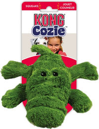 Produktbild von KONG Cozie Ali Alligator Plüschspielzeug für Hunde in Grün Größe M 2er Sparset
