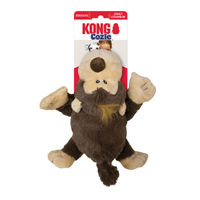 Produktbild von KONG Cozie Naturals Plüschspielzeug Affe S für kleine Hunde in Braun und Bunt