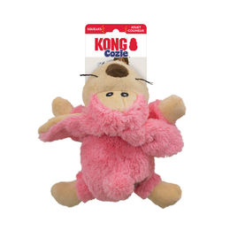 KONG Cozie Pastels Quietschendes Plüschspielzeug für mittelgroße Hunde in Blau oder Rosa - 1 Stk. – Bild 1 von 5