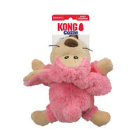 Produktbild von KONG Cozie Pastels Quietschendes Plüschspielzeug für mittelgroße Hunde in Blau oder Rosa - 1 Stk.