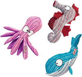 KONG Cuteseas Octopus Plüschspielzeug Oktopus aus Kordsamt für große Hunde Rosa Größe L – Bild 1 von 6