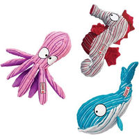 Produktbild von KONG Cuteseas Octopus Plüschspielzeug Oktopus aus Kordsamt für große Hunde Rosa Größe L