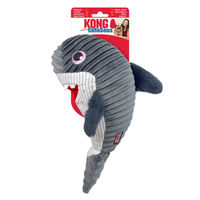 Produktbild von KONG Cuteseas Rufflez Plüschspielzeug Hai für Hunde in Grau und Weiß