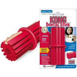 KONG Dental Stick Kauspielzeug zur Zahnpflege aus Naturkautschuk Größe L Rot - 1 Stk. – Bild 1 von 2