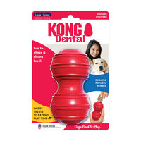Produktbild von KONG Dental Zahnpflege Kauspielzeug aus Naturkautschuk Rot Größe L