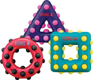 KONG Dotz Circle Hundespielzeug aus Kunststoff für große Hunde in Rot – Bild 1 von 10