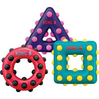 Produktbild von KONG Dotz Circle Hundespielzeug aus Kunststoff für große Hunde in Rot