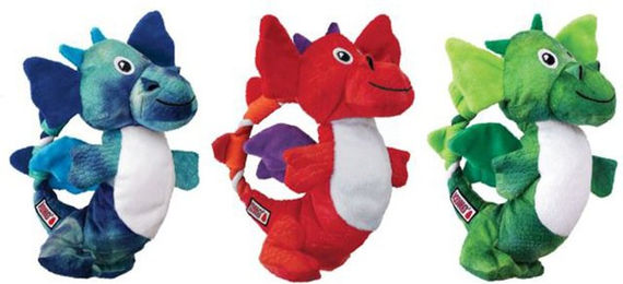 KONG Dragon Knots Plüschspielzeug für Hunde mit Seil Grösse M/L - 1 Stk. – Bild 1 von 11