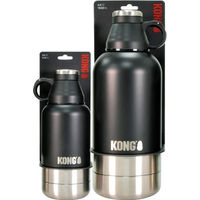 Produktbild von KONG Duo Day Trek Reisenapf aus Edelstahl Schwarz 910 ml