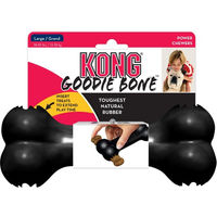 Produktbild von KONG Extreme Goodie Bone Kauspielzeug aus Naturkautschuk für große Hunde Schwarz L