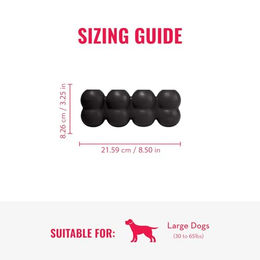 KONG Extreme Goodie Ribbon Befüllbares Kauspielzeug für große Hunde aus Naturkautschuk Größe L Schwarz – Bild 1 von 8