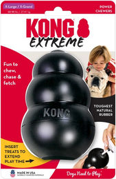 Kong Extreme Kauspielzeug für Hunde Riesenrassen aus Naturkautschuk XL Schwarz – Bild 1 von 6