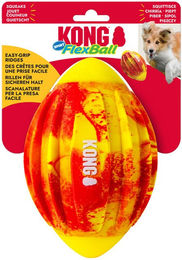 Kong Flexball Sport Rugbyball Hundeball Medium Bunt mit Quietscher – Bild 1 von 6