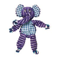 Produktbild von KONG Floppy Knots Plüschspielzeug Elefant Lila für mittlere Hunde aus Seil