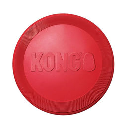 KONG Flyer Frisbee Hundespielzeug aus Naturkautschuk Größe L Rot – Bild 1 von 10