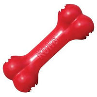 Produktbild von KONG Goodie Bone Classic Kauspielzeug aus Naturkautschuk Größe M Rot