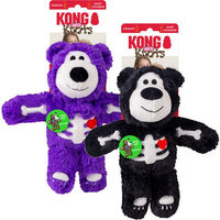 Produktbild von KONG Halloween Wild Knots Bear Hundespielzeug Plüsch mit Quietschefunktion und Seil Skelett Medium/Large