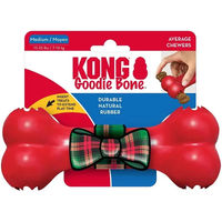 Produktbild von Kong Holiday Goodie Bone Kauspielzeug für Hunde aus Naturkautschuk Rot Größe M