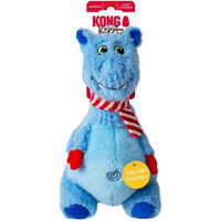 Produktbild von Kong Holiday Knots Belly Hippo Plüschspielzeug für Hunde Blau Größe L