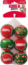 Produktbild von KONG Holiday SqueakAir Plüsch Bälle 6er-Pack bunt
