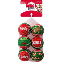 Produktbild von KONG Holiday SqueakAir Plüsch Bälle 6er-Pack bunt