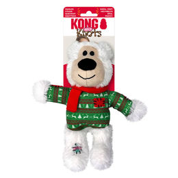 KONG Holiday Wild Knots Bear Plüsch Spielzeug für Hunde in Bunt Medium/Large – Bild 1 von 1