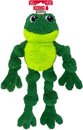 KONG Hundespielzeug Knots Frosch XL Plüsch Quietschspielzeug Grün – Bild 1 von 4