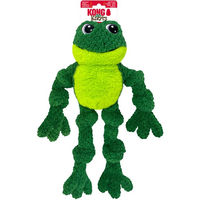 Produktbild von KONG Hundespielzeug Knots Frosch XL Plüsch Quietschspielzeug Grün