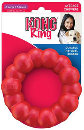 KONG Impact Ring Kauspielzeug für Hunde aus Naturkautschuk XL Rot – Bild 1 von 10