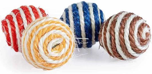 Kong Katzenspielzeug gestreifte Sisal-Kugeln mit Geräusch – Bild 1 von 1