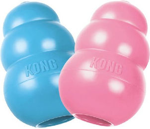 Kong Kauspielzeug für Welpen aus Naturkautschuk Rosa Größe M – Bild 1 von 2