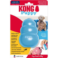 Produktbild von Kong Kauspielzeug für Welpen aus Naturkautschuk zur Zahnpflege Blau Größe L