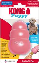 Produktbild von Kong Kauspielzeug für Welpen aus Naturkautschuk zur Zahnpflege Pink Größe M