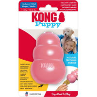 Produktbild von Kong Kauspielzeug für Welpen aus Naturkautschuk zur Zahnpflege Pink Größe M
