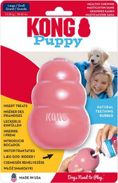 Produktbild von Kong Kauspielzeug für Welpen aus Naturkautschuk zur Zahnpflege Rosa Größe L