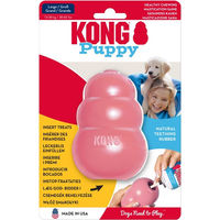 Produktbild von Kong Kauspielzeug für Welpen aus Naturkautschuk zur Zahnpflege Rosa Größe L