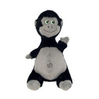 Produktbild von KONG Knots Belly Hippo Plüschspielzeug für Hunde mit Quietscher und internem Seilball in Grau und Bunt