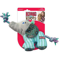Produktbild von KONG Knots Carnival Elephant Plüschspielzeug für kleine und mittlere Hunde in Blau/Bunt Größe S/M