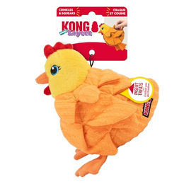 KONG Layerz Forage Intelligenzspielzeug für Hunde mit Plüschtaschen und Crackle-Material in Orange Größe M – Bild 1 von 3